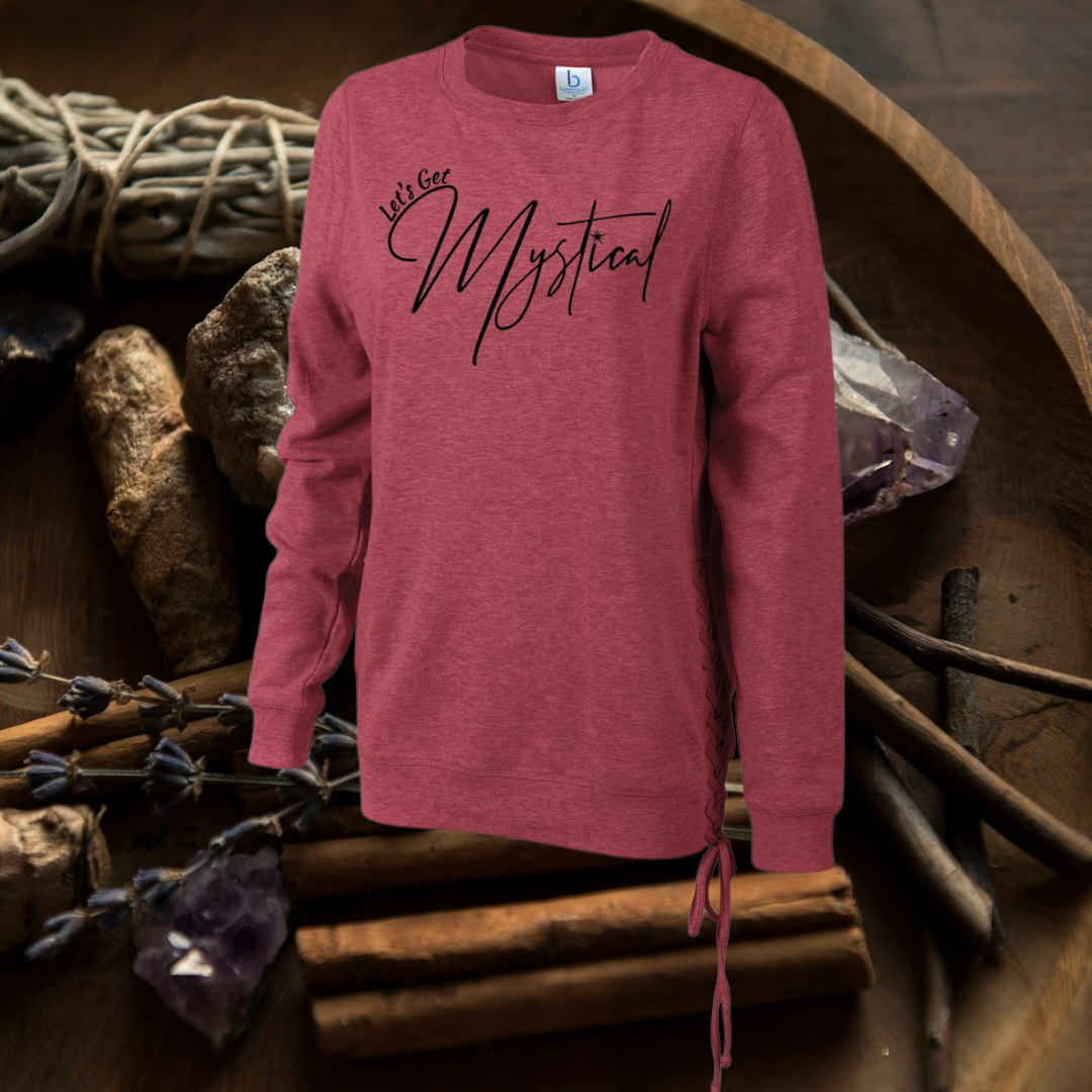Let's Get Mystical - women's side lace up sweatshirt