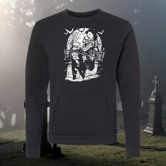 Cemetery Pin Up Crewneck Sweatshirt with POUCH