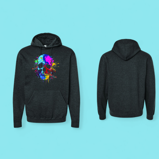 Colorblasted Skull Hoodie